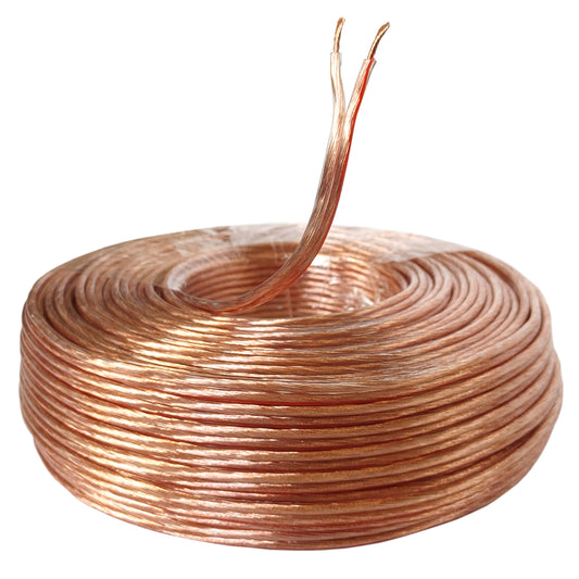 Lautsprecherkabel 10m Transparent 1,5 mm² Kupfer Audiokabel Boxenkabel Litze