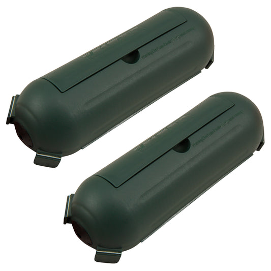 2x Kabel-Schutzbox Wetterfest Grün Regen Schnee Sicherheitsbox Schuko-Kabel Box