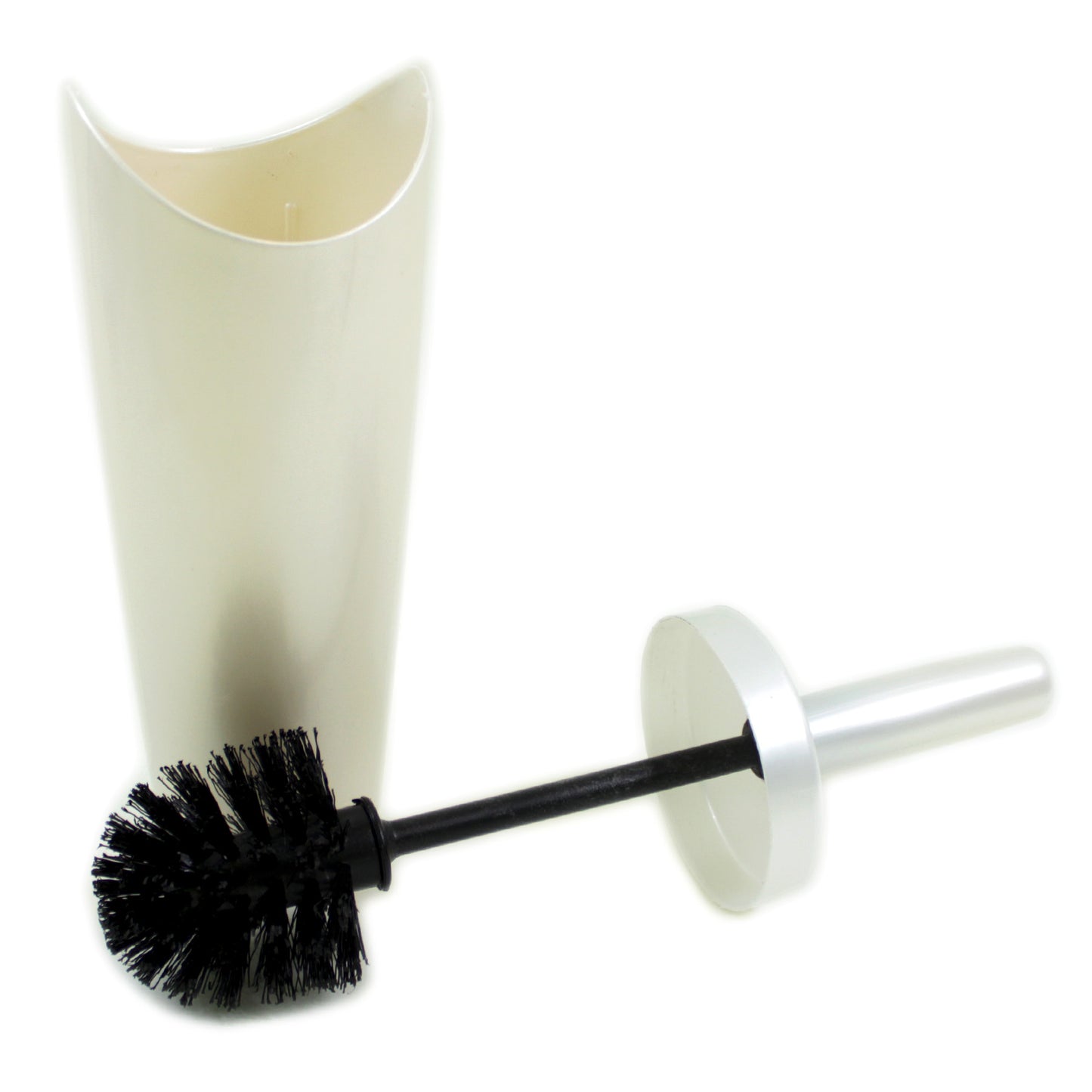 WC Garnitur Klobürste Toilettenbürste Bürstengarnitur Klo Bürste Weiß Beige