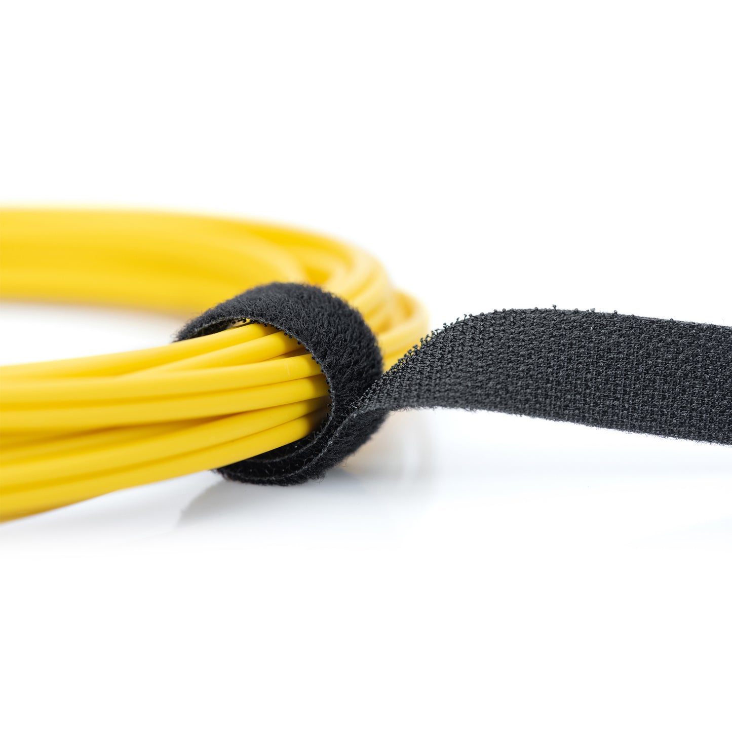 Klettband 10m x 1,5cm Wiederverwendbar Schwarz Klett Kabelbinder Klettverschluss