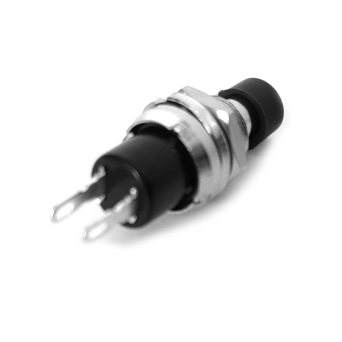 Einbau Drucktaster Mini Rund Schwarz Öffner 50V 1A 7mm 2-Kontakte 1-Pol Schalter