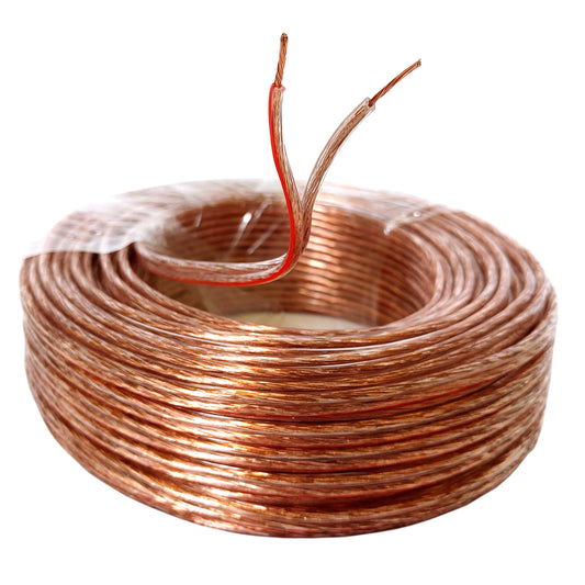 Lautsprecherkabel 25m Transparent 0,75 mm² Kupfer Audiokabel Boxenkabel Litze