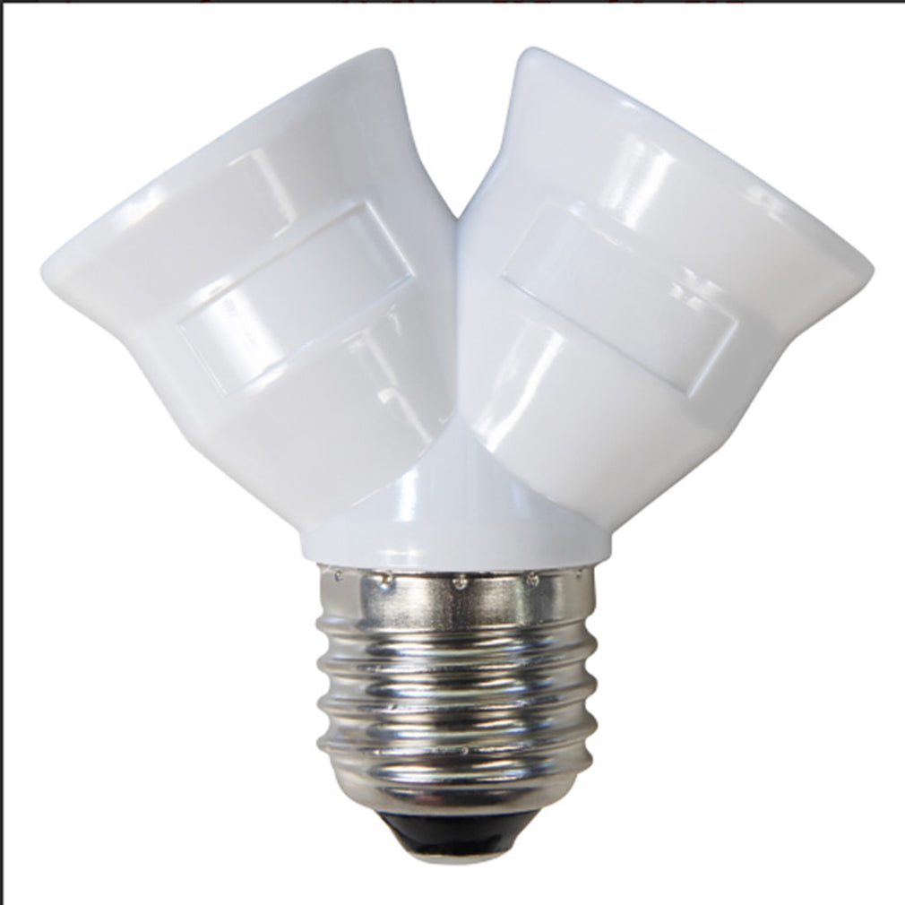 Lampenfassung E27 auf 2x E27 / Y-Adapter / Doppelfassung / IP20 2A 230V