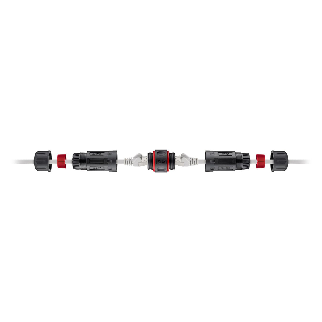 Outdoor Netzwerkkabel Verbinder CAT 6 IP68 RJ45 Wasserdicht Lan Patch Kupplung