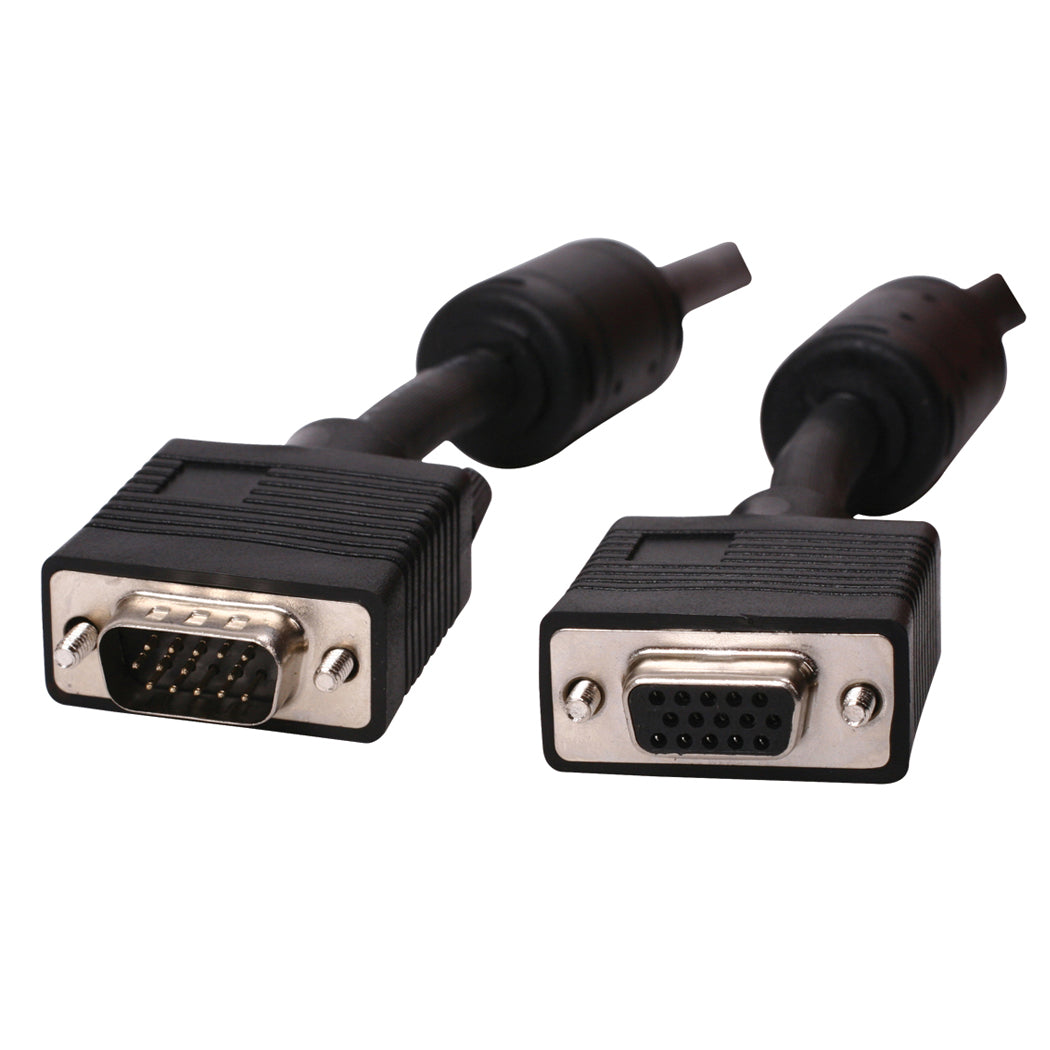 VGA Monitorkabel Verlängerung 5 Meter HighEnd HD15 Stecker Buchse Ferritkern 5m