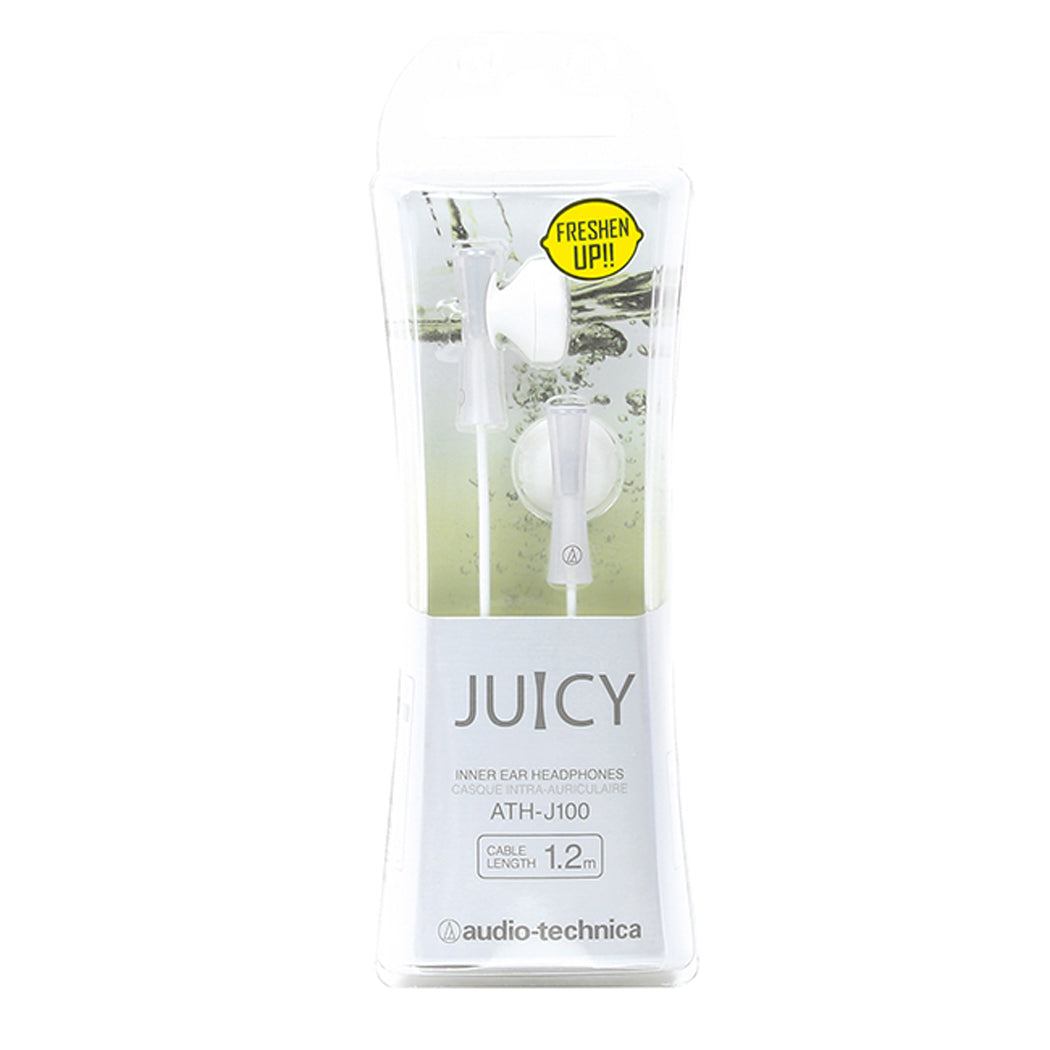 Kopfhörer Audio Technica Juicy Weiß ATH-J100 In-Ear Ohrstecker 3,5mm Klinke Bass