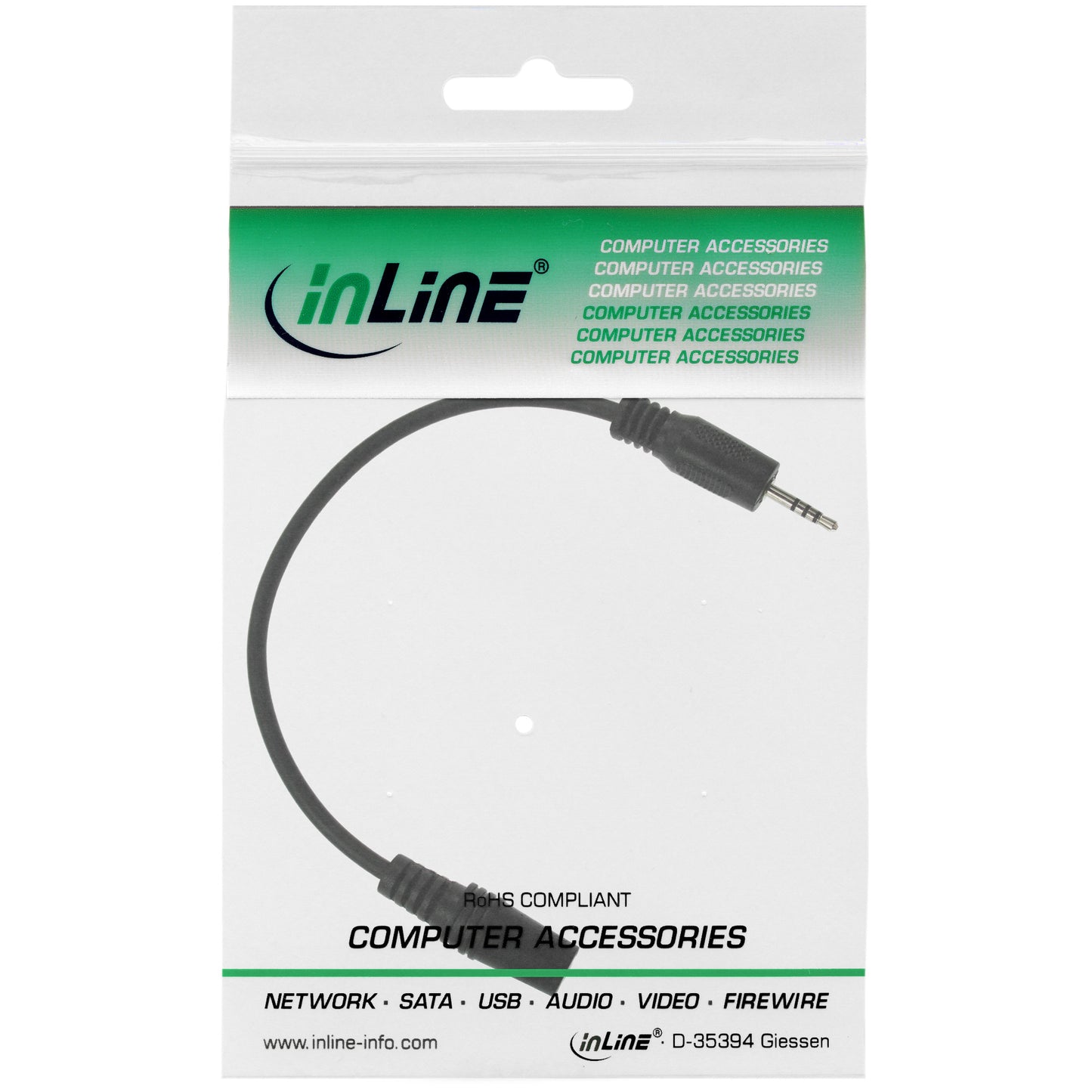 Adapterkabel 2,5 auf 3,5mm Klinke 4-Polig Verlängerung Handy Headset Audio Video