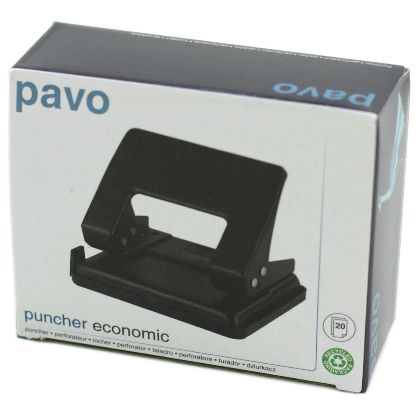 Papierlocher pavo 8006809 max. 20 Blatt Stanzlocher Bürolocher Locher Schwarz