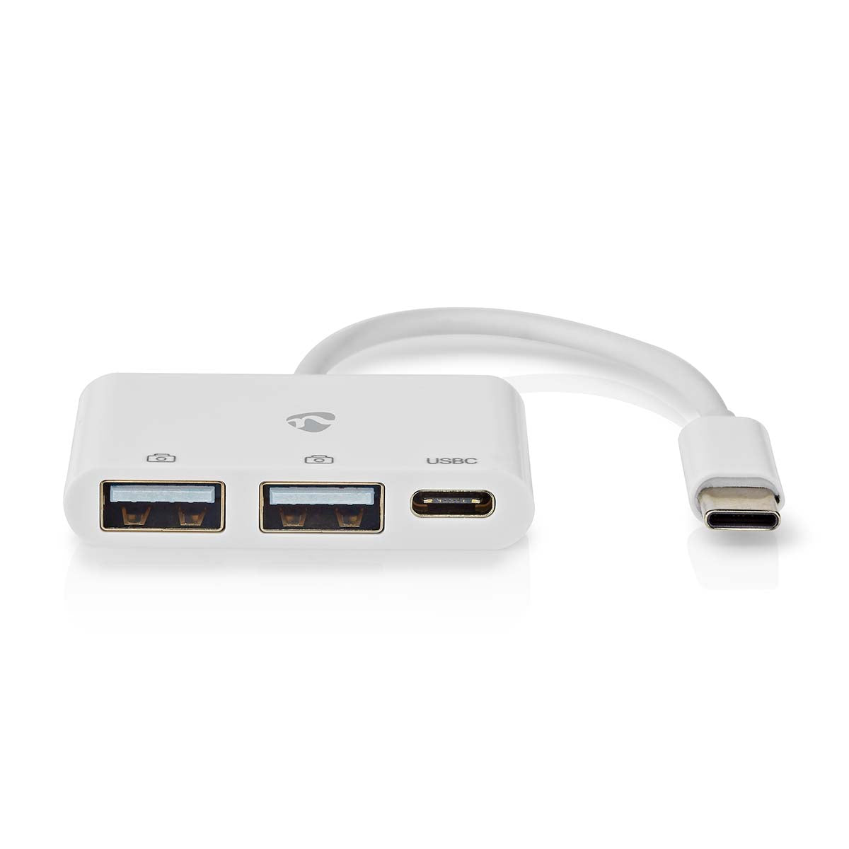 USB Hub 3-Port USB-C USB-A Verteiler Adapter Konverter Splitter Nedis Smartphone