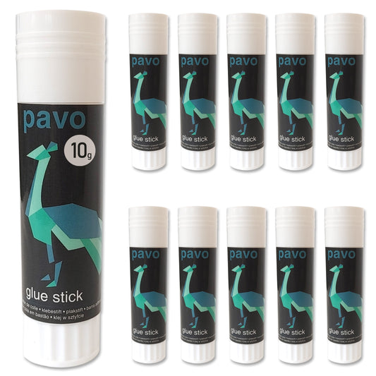10x Klebestift 10g Pavo Lösemittelfrei Bastelkleber Set Klebestick Büro Schule