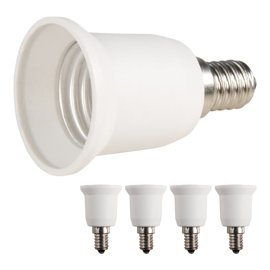 4x Lampensockel Adapter E14 auf E27 Fassung Sockel Konverter Lampen Wandler