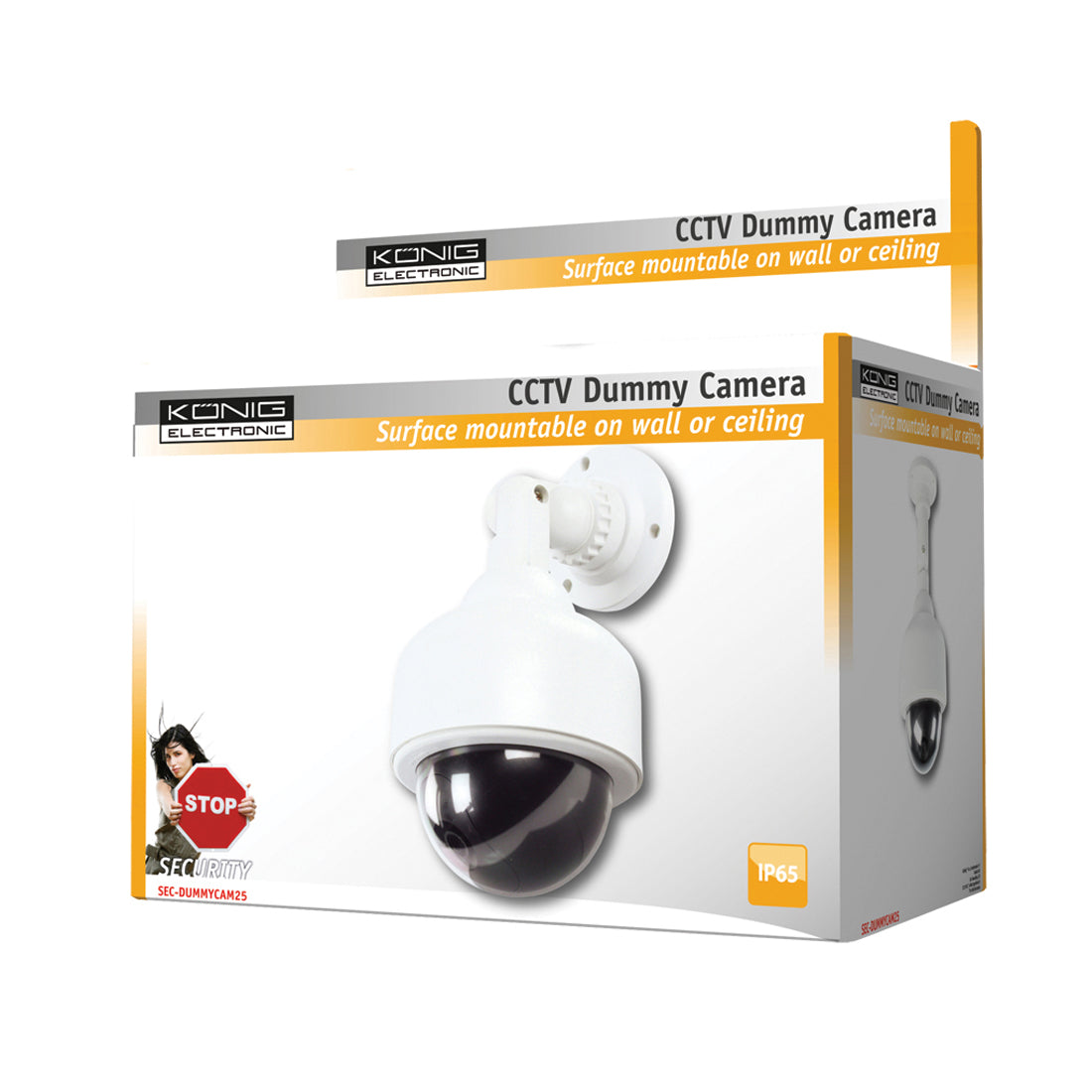 Überwachungskamera Attrappe IP65 Speed Dome mit LED Licht Mini Dome Kamera Dummy