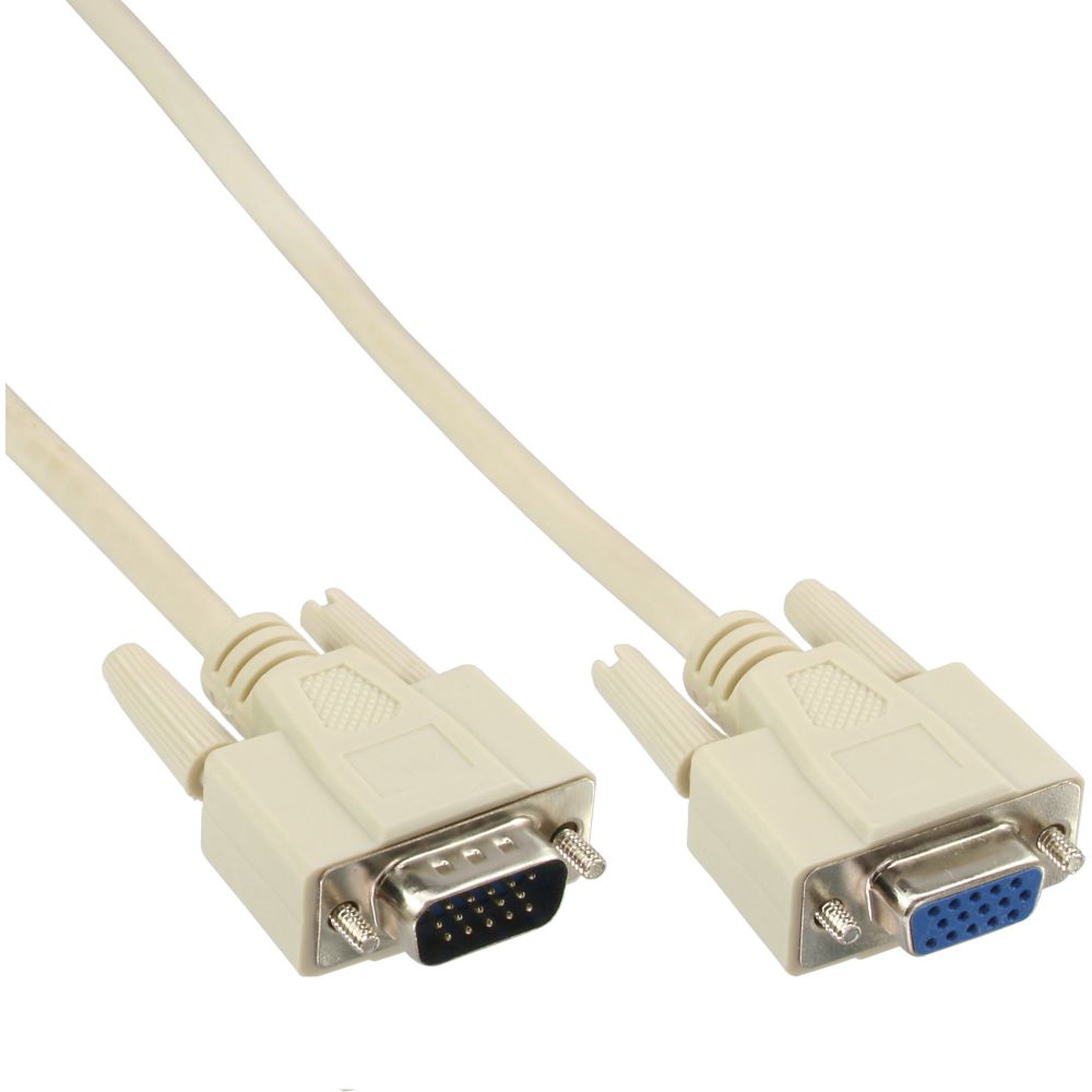 VGA Verlängerung 1,8m HD15 Stecker Buchse 15-polig Monitorkabel Kupplung