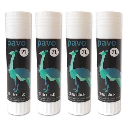 4x Klebestift 21g Pavo Lösemittelfrei Bastelkleber Set Klebestick Büro Schule