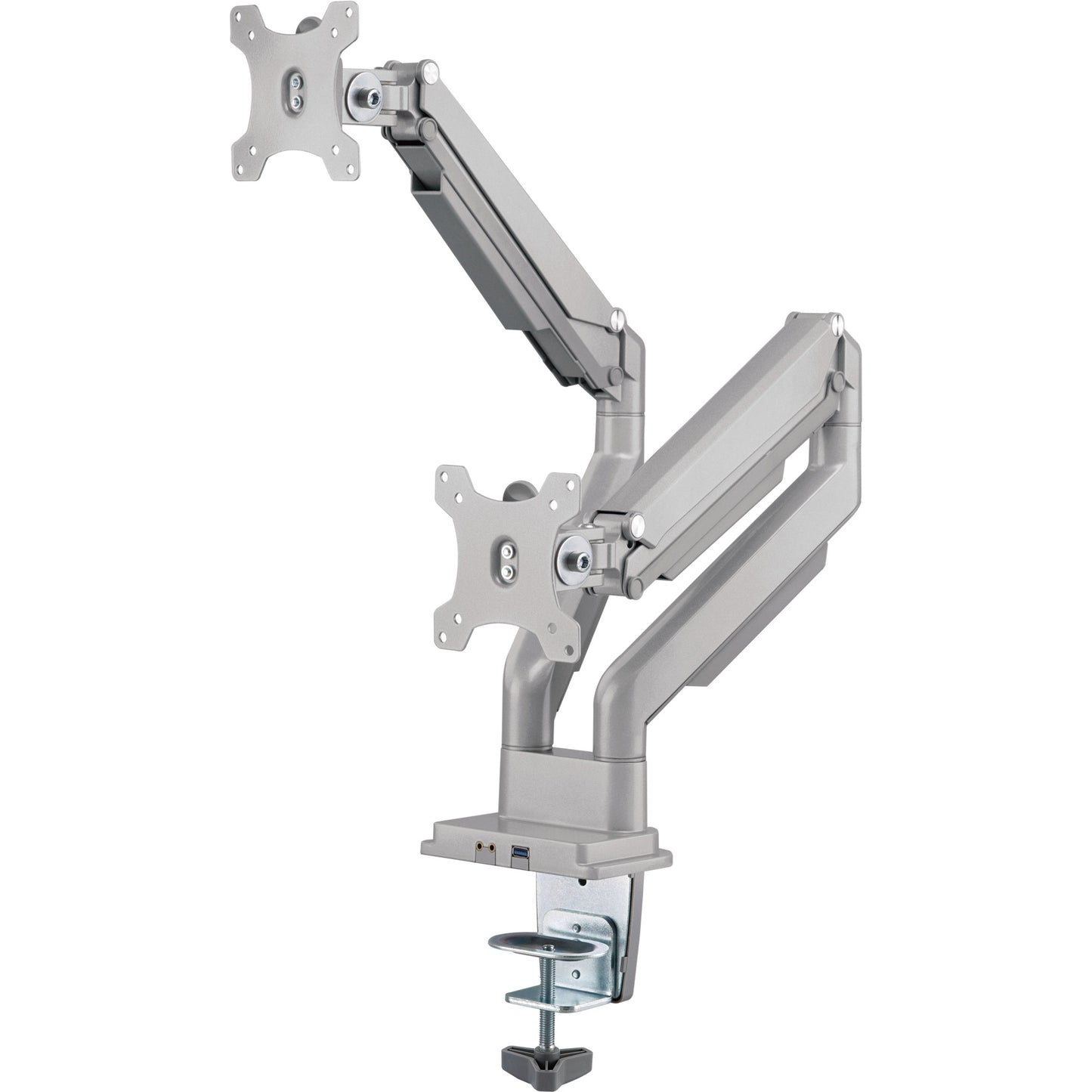 Tischhalterung 2 Monitore Lifter bis 32" USB Audio beweglicher Doppel Monitorarm