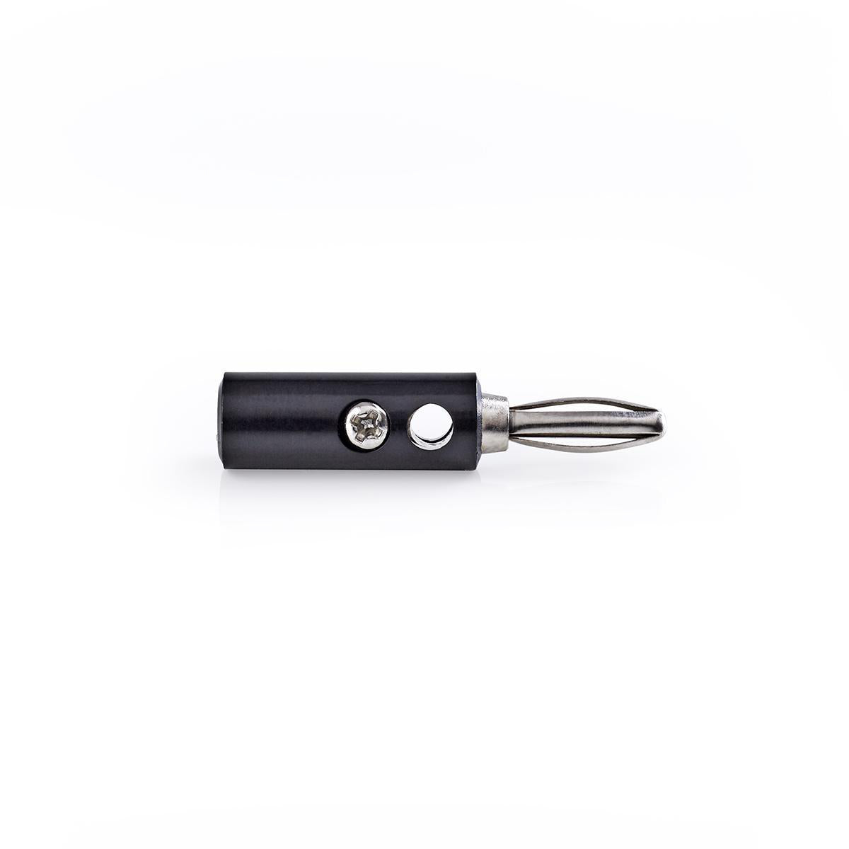 10x Bananenstecker Schwarz schraubbar 4mm Labor Audio Netz Telefon Stecker