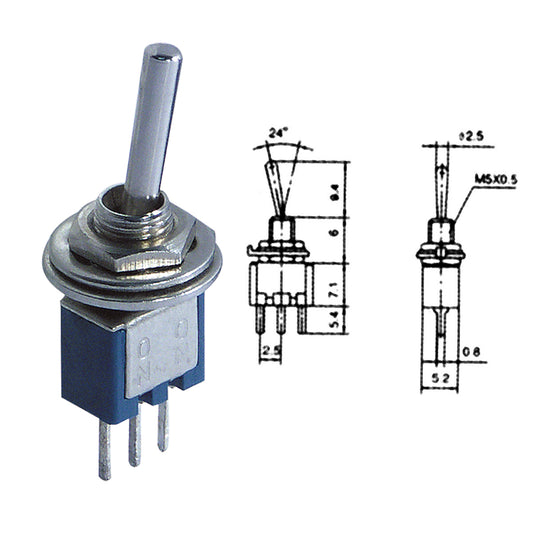 Micro Kippschalter 3 Polig 2 Stellungen Ein/EIN 250V 1A Miniatur Schalter Mini