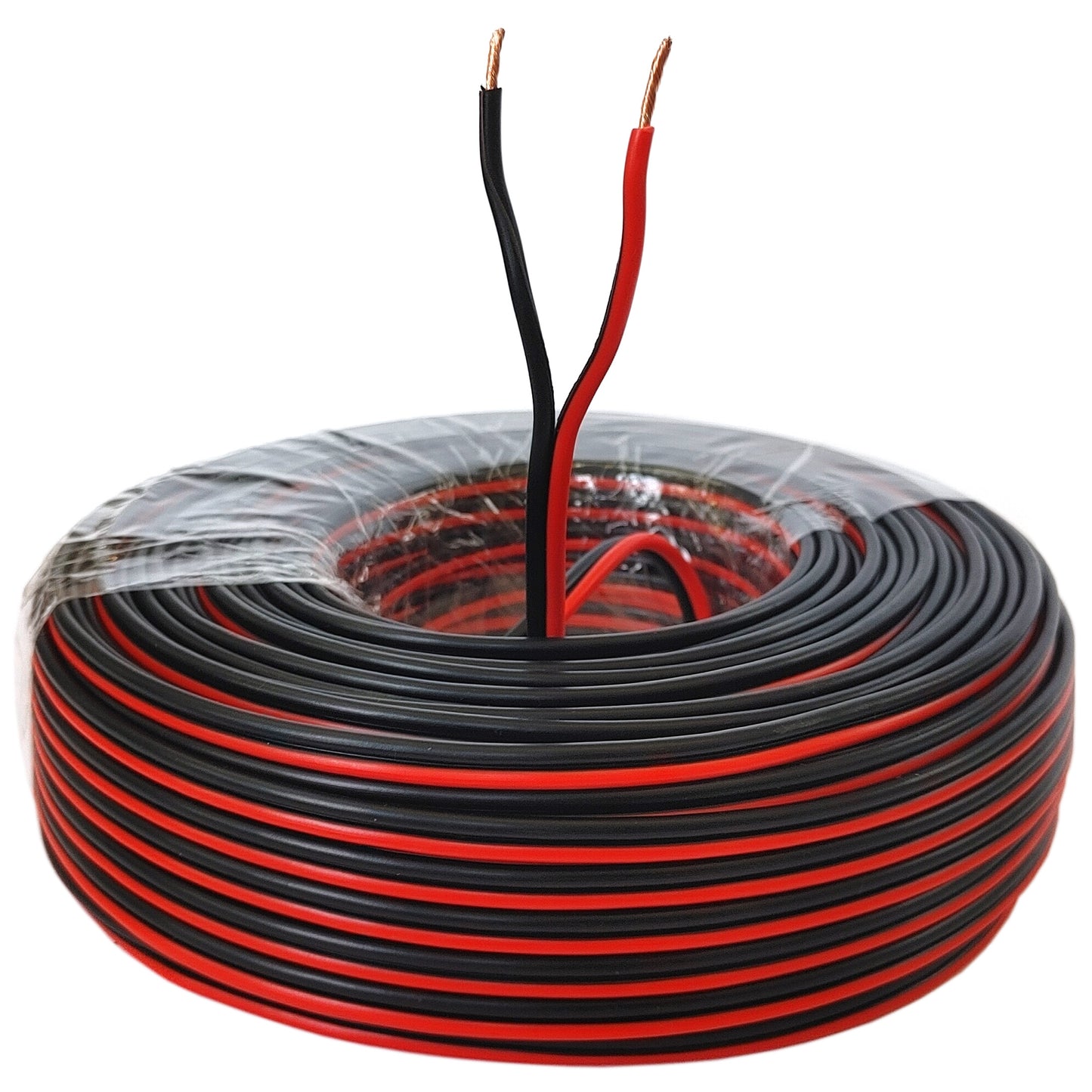 Lautsprecherkabel 50m Rot/Schwarz 1,5 mm² Kupfer Audiokabel Boxenkabel Litze