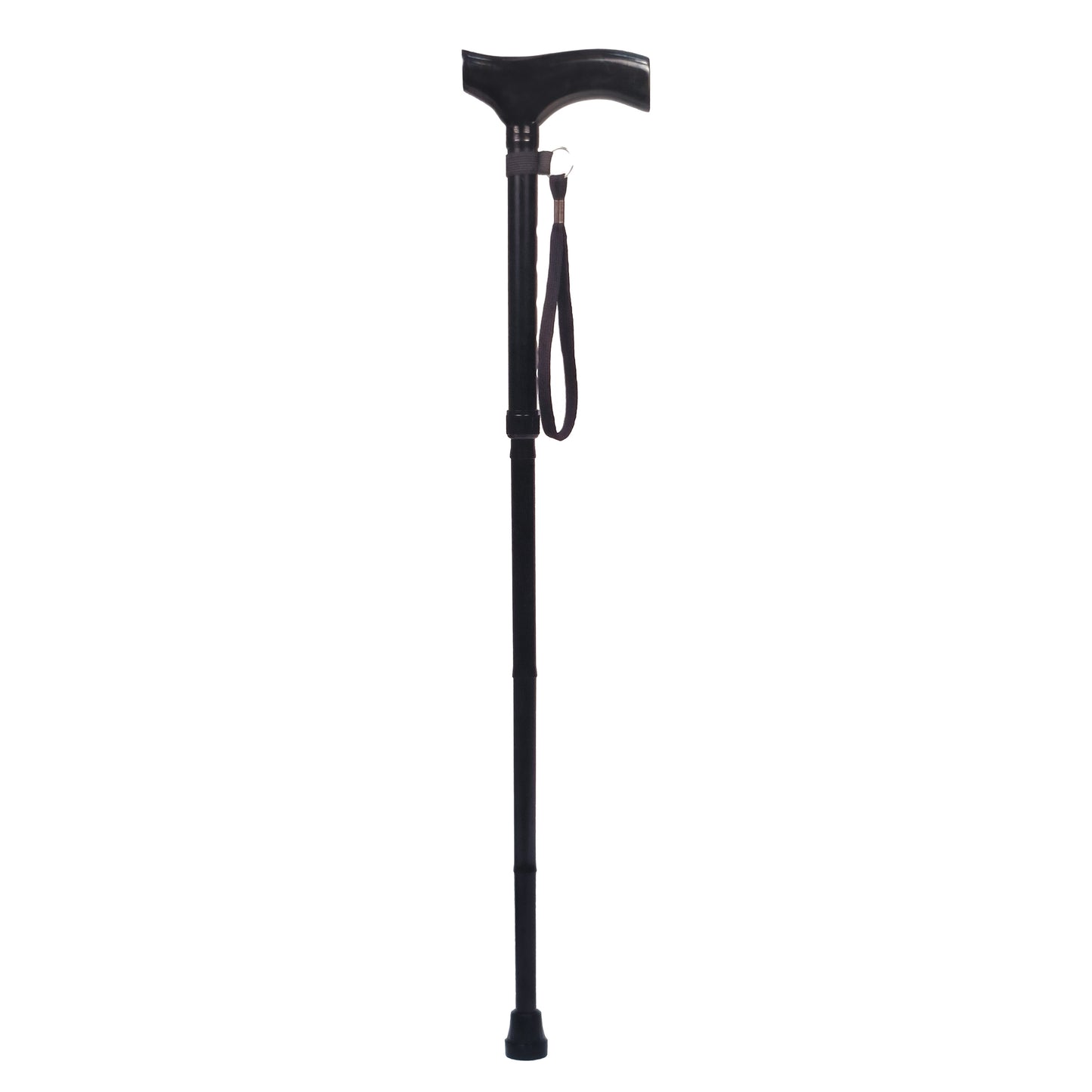 Gehstock Vitility Faltbar Holzgriff Einstellbar Schwarz Tasche Spazierstock