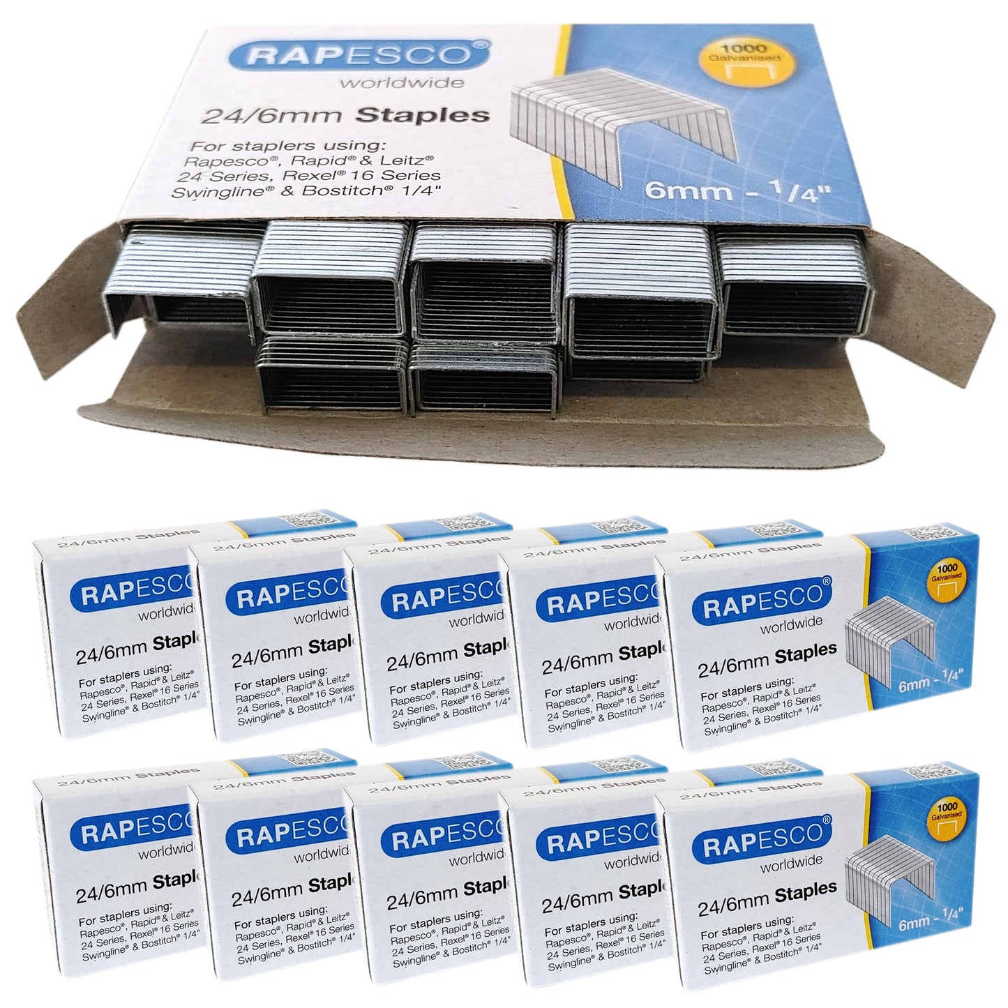 Heftklammern 24/6mm 1.000-10.000 Stk. Tackerklammern Büro Tacker Klammern Set