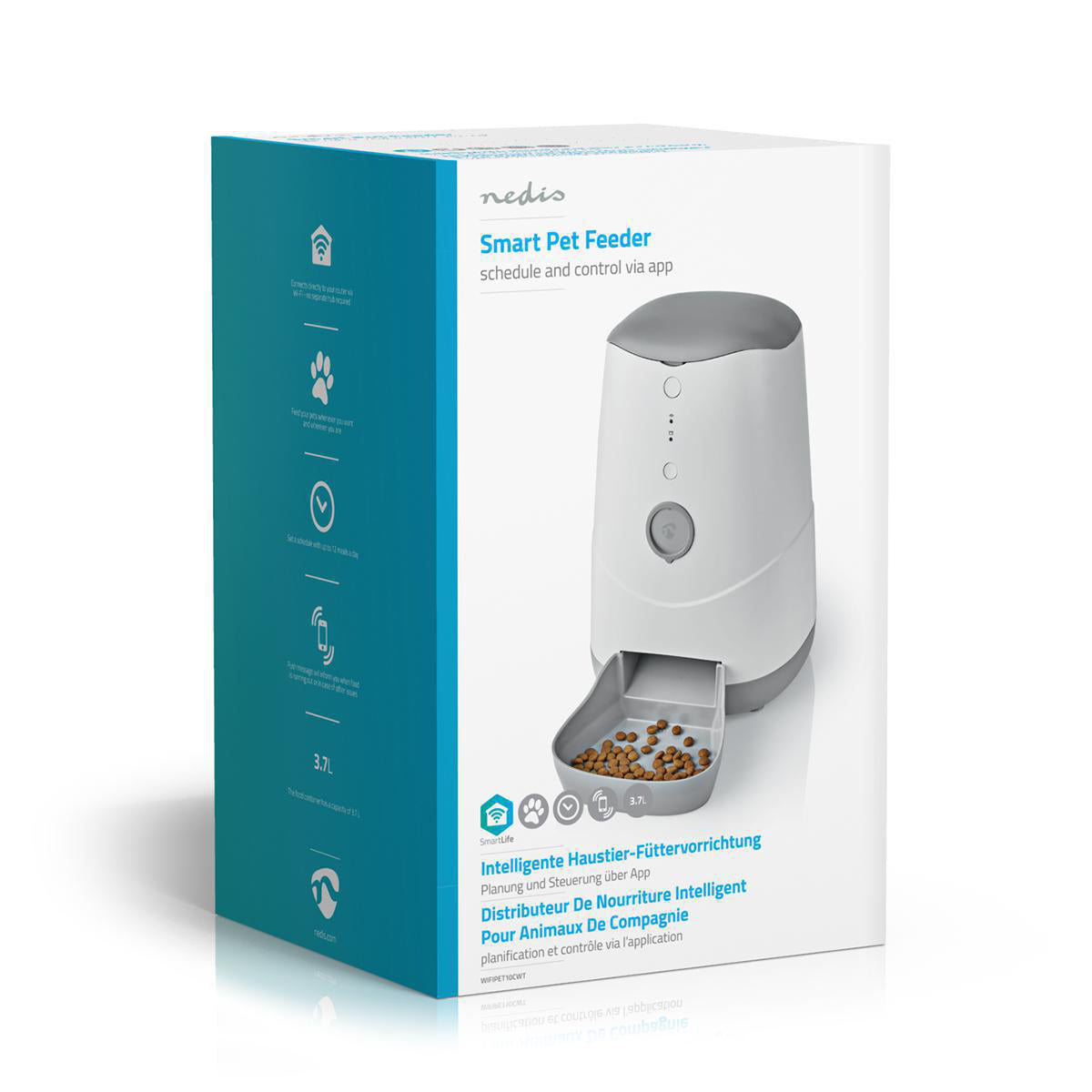 SmartLife Futterspender Automat für Haustiere Katzen Hunde App Wi-Fi Smart Home