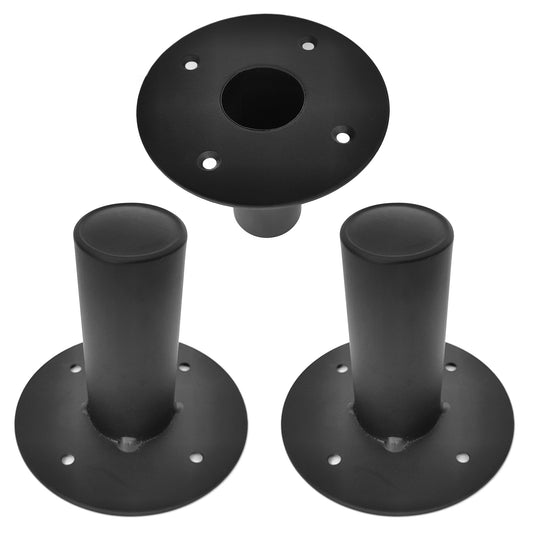 2x Boxenflansch Einbauhülse Flansch f. PA-Boxen 35mm Stative Lautsprecher Metall