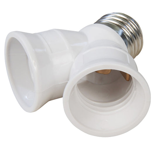 Lampenfassung E27 auf 2x E27 / Y-Adapter / Doppelfassung / IP20 2A 230V