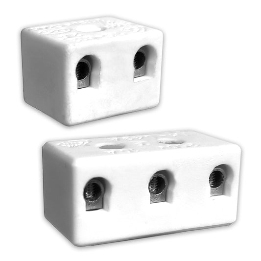 Porzellan Klemmen Lüsterklemmen 2polig 3polig Verbindungklemme Kabelklemme 10A