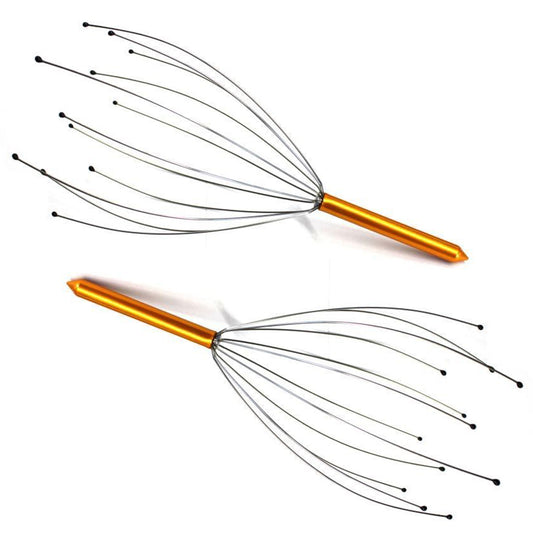 2x Kopfmassagegerät Set Gold Kopfkrauler Kopfkralle Kopf Massage Krauler Kralle