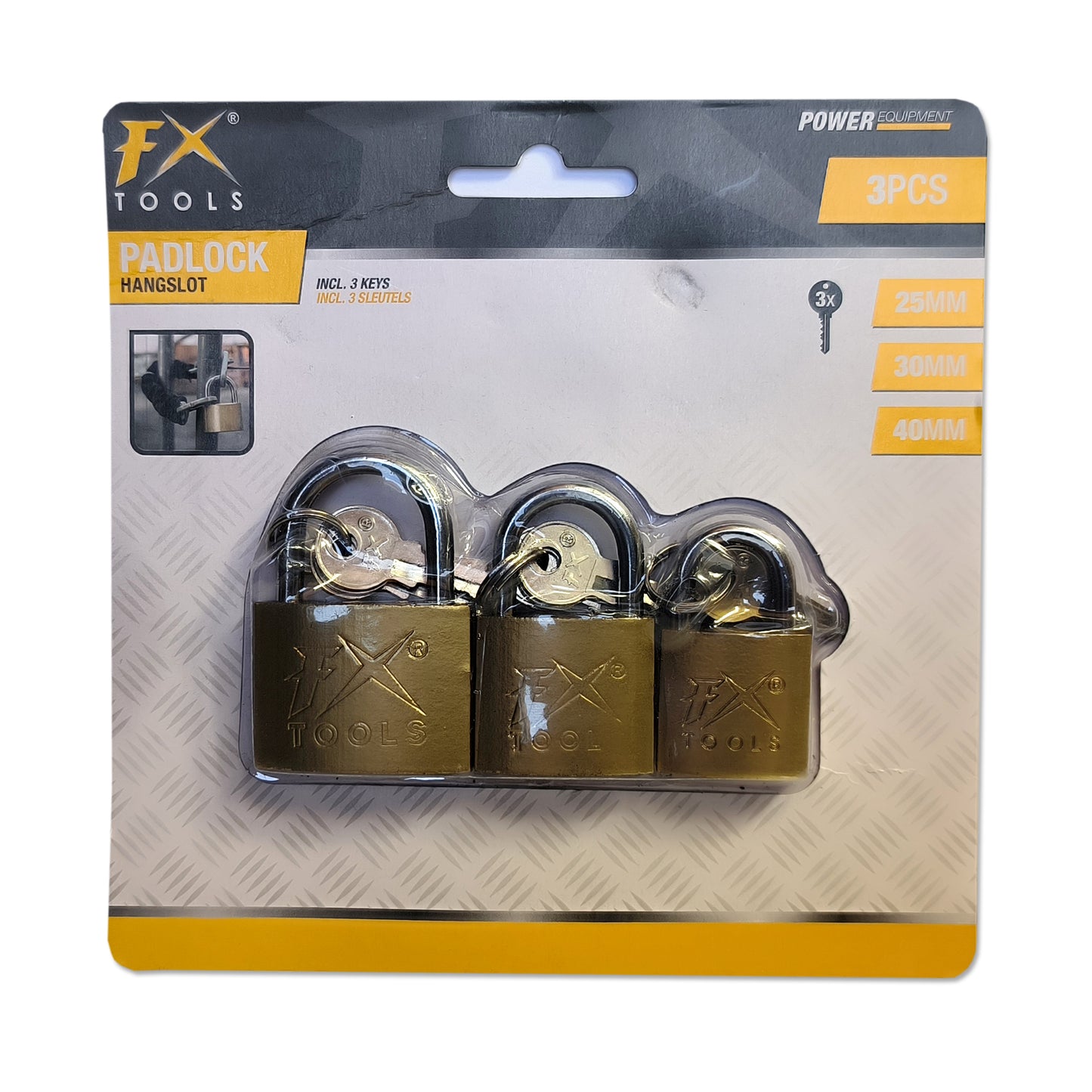3x Bügelschloss Set 25-40mm Vorhangschloss Universalschloss Vorhängeschloss