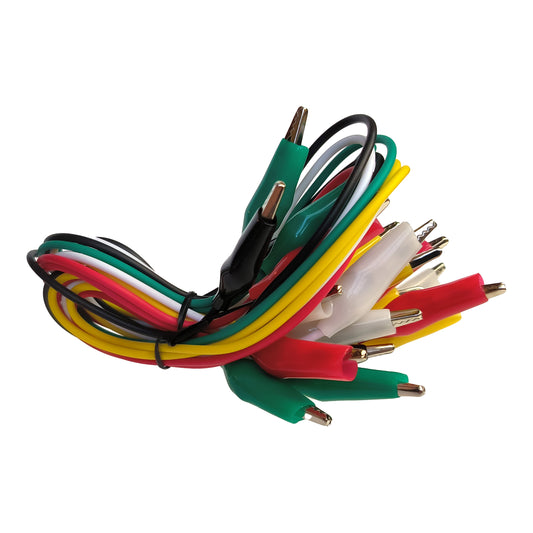Krokodilklemmen Satz 10xKabel isoliert Farbig Schnellverbinder Set Prüfklemmen