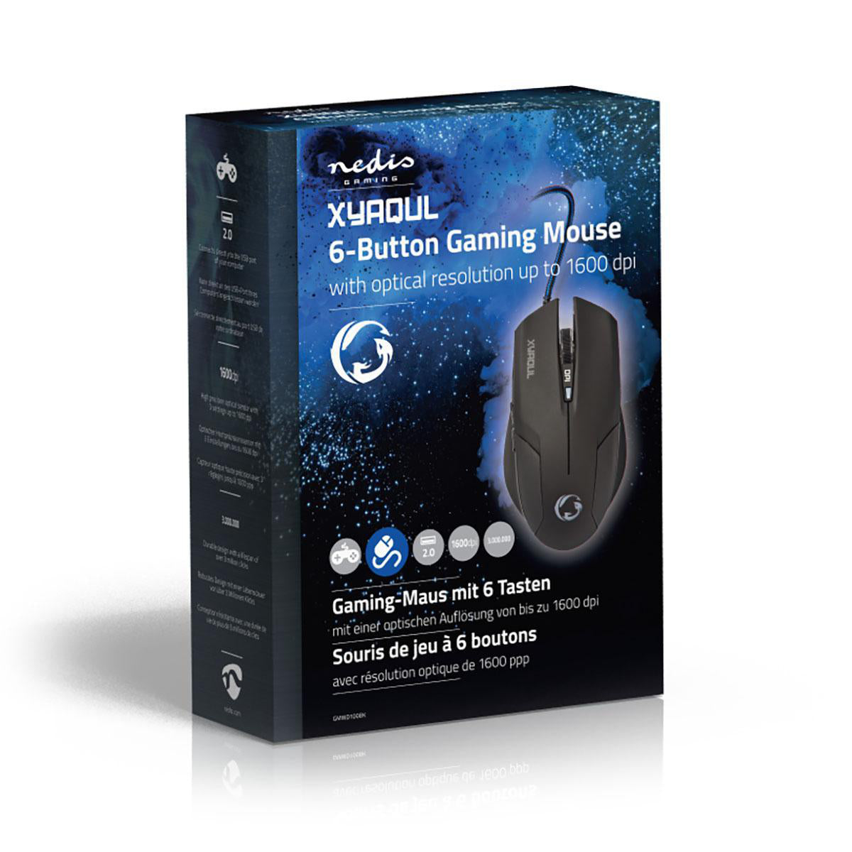Optische Gamer Maus 1600dpi USB 6-Tasten LED Gaming Mouse PC Computer e-Sport