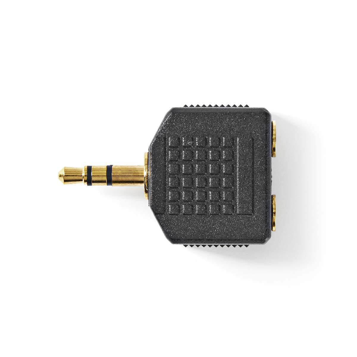 Audio Adapter 3,5 mm Klinke Gold / 1x Stecker -> 2x Buchse / Stereo / Verteiler