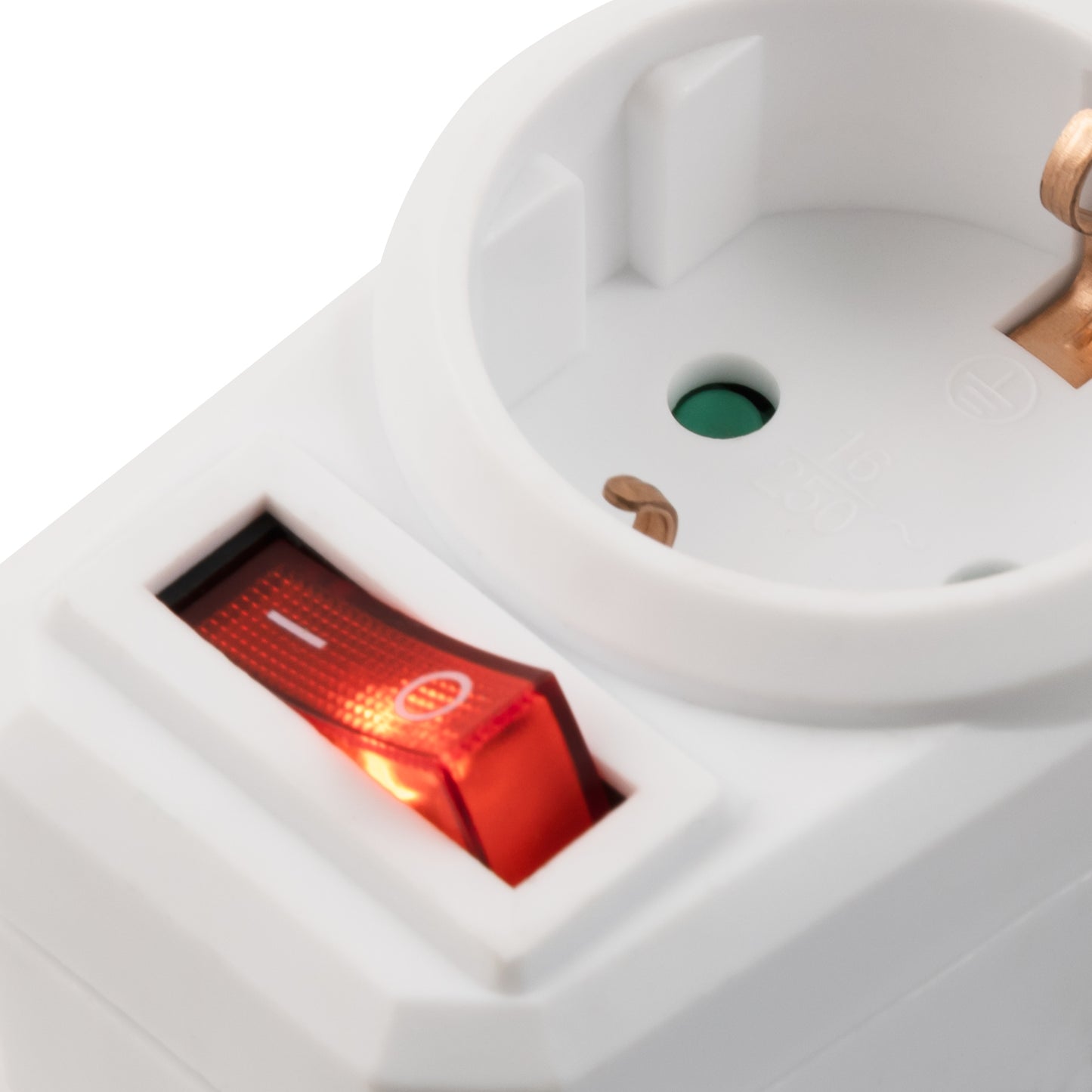 Steckdosenadapter beleuchteter Schalter Zwischensteckdose Steckdose Schuko 230V