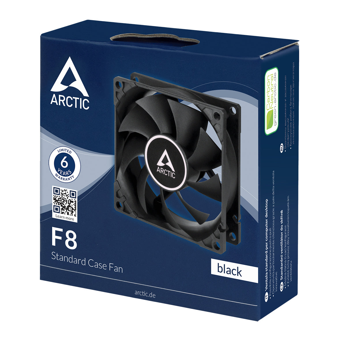 Gehäuselüfter 80mm Arctic F8 PC Lüfter Einbaulüfter Fluid Leise Computerkühlung
