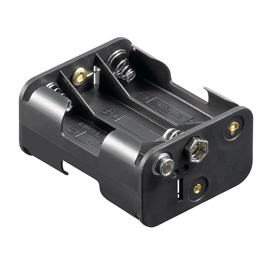 Batteriehalter für 6x AA Mignon Batterien 3x3 LR6 HR6 Akkuhalter Batteriegehäuse