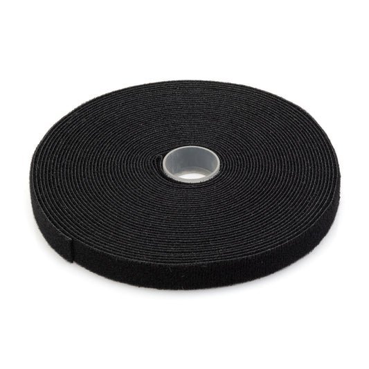 Klettband 10m x 1,5cm Wiederverwendbar Schwarz Klett Kabelbinder Klettverschluss