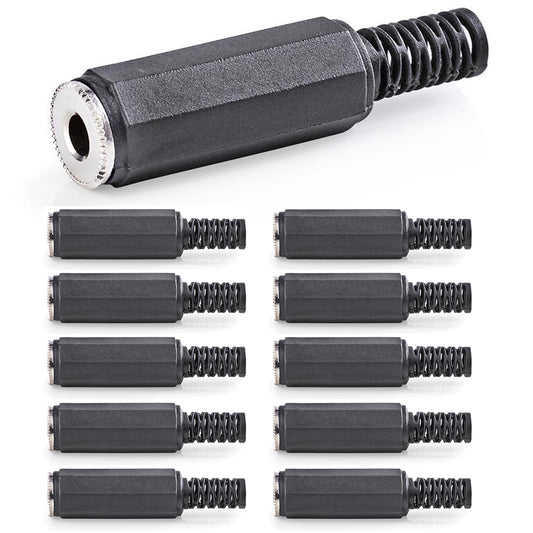 10x 3,5mm Klinke Audio Buchse Stereo Knickschutz Löten Klinkenbuchse 10 Stück