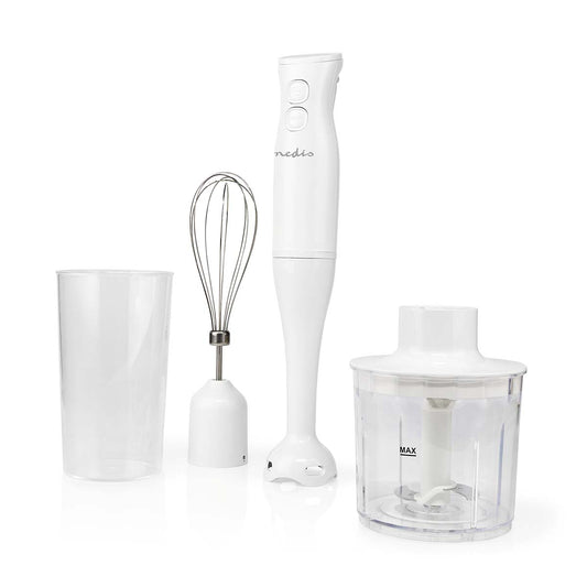 4in1 Küchenmaschinen Set Stabmixer Gemüseschneider Schneebesen Schüssel Kochen