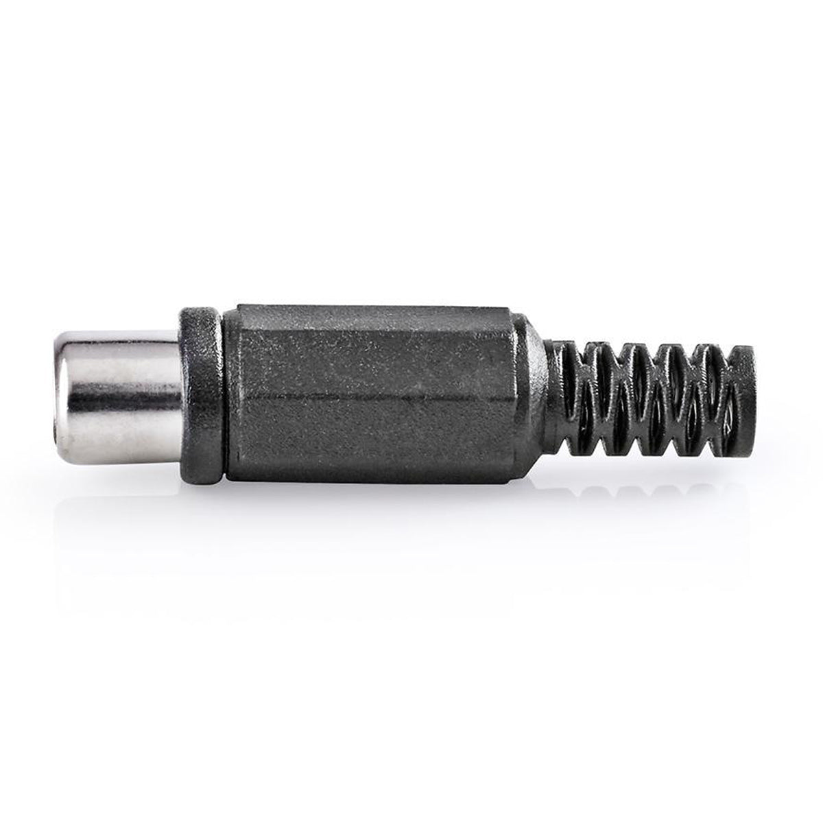10x Cinch Buchse Schwarz zum Löten Knickschutz RCA Audio Kupplung Audiostecker