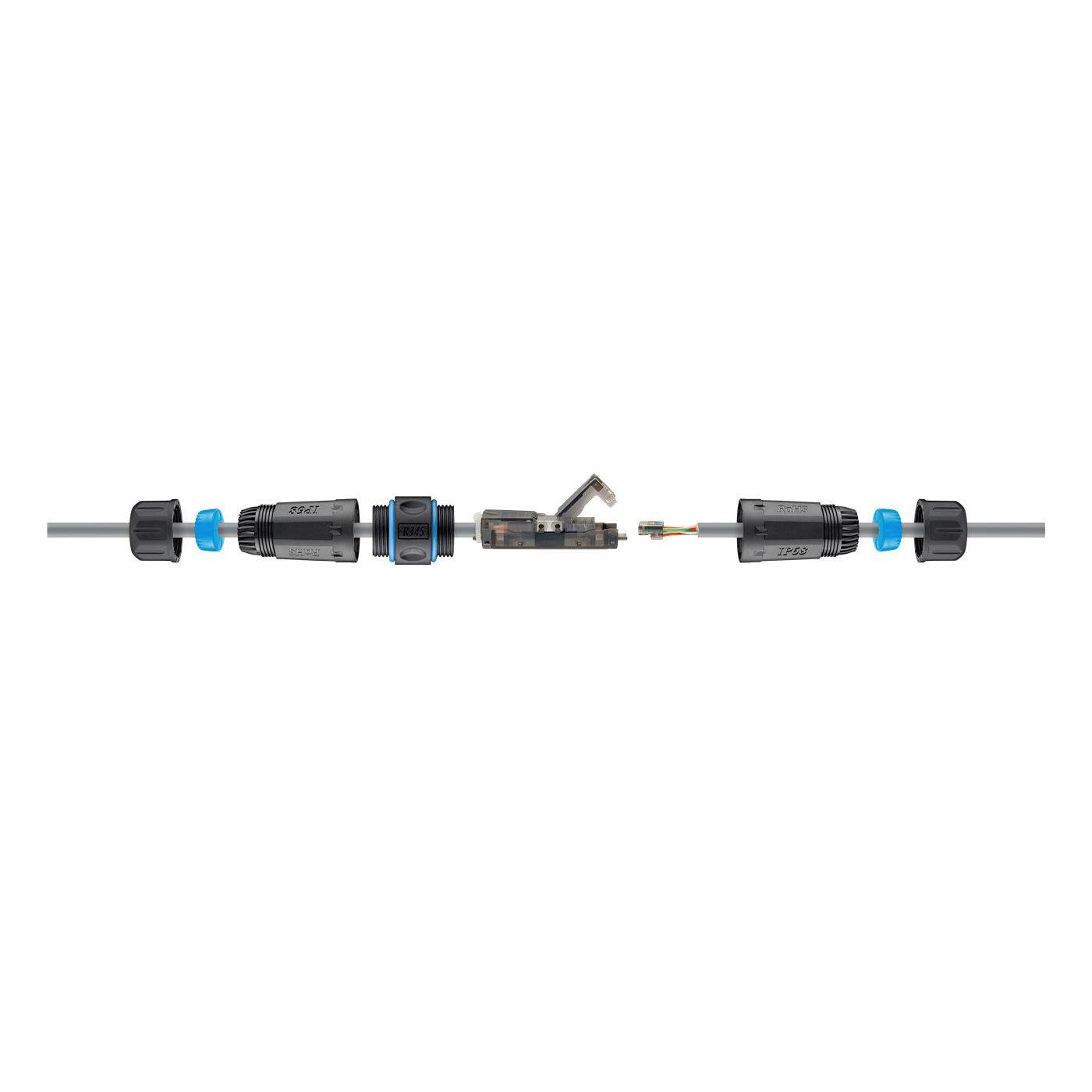 Outdoor Netzwerkkabel Verbinder CAT 6A IP68 UTP RJ45 Wasserdicht Lan Kupplung