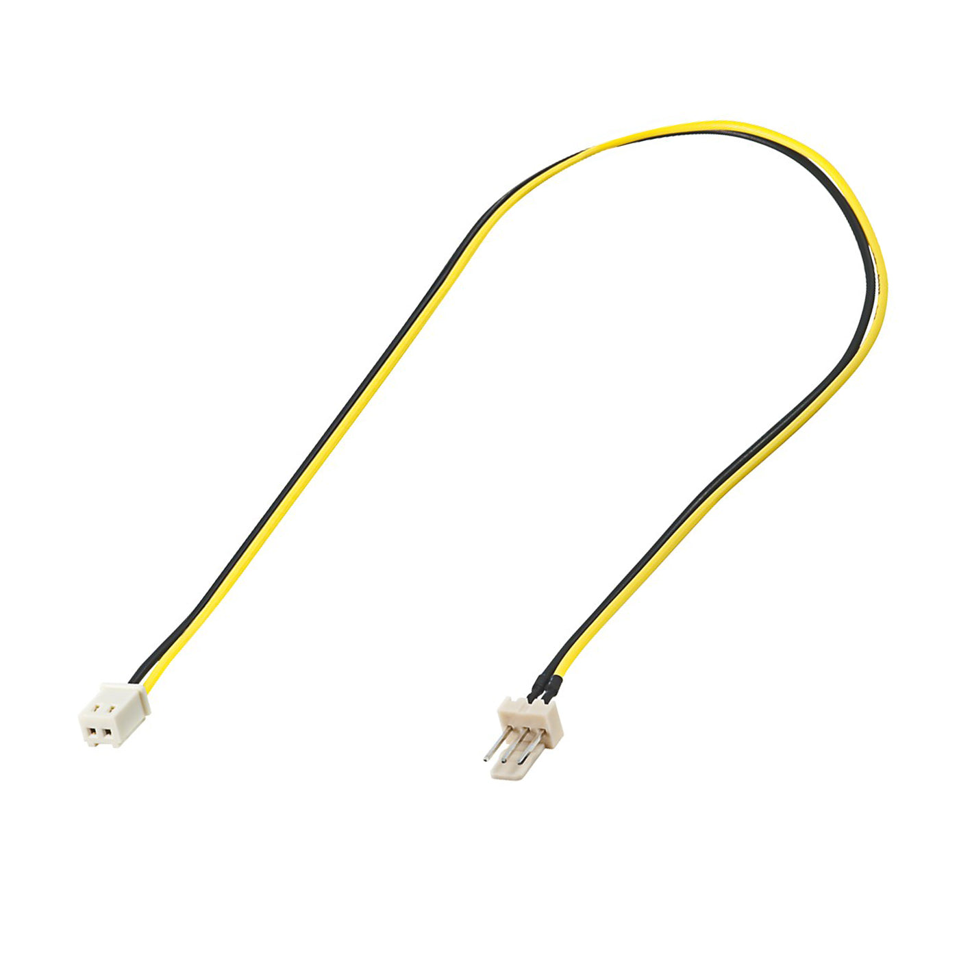 2x PC Lüfter Stromkabel 3 PIN Stecker zu 2 PIN Buchse 30cm Lüfterkabel Adapter