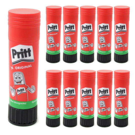 10x Pritt Klebestift Multipack 11g Lösemittelfrei Bastel Kleber Stick Prittstift