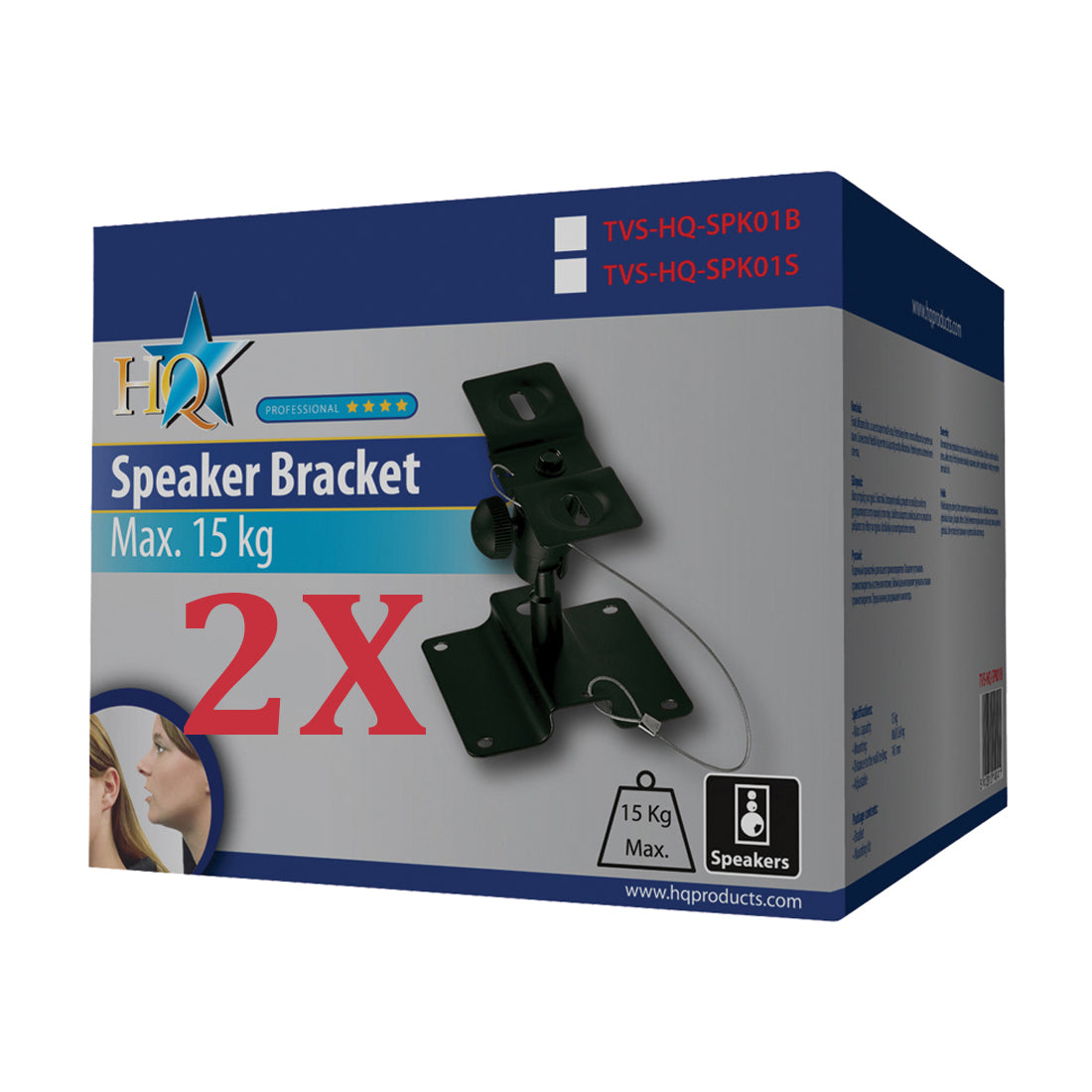 2x Halterung f. Lautsprecher u. Heimkinosysteme / Wand u. Decke / Traglast 15 Kg