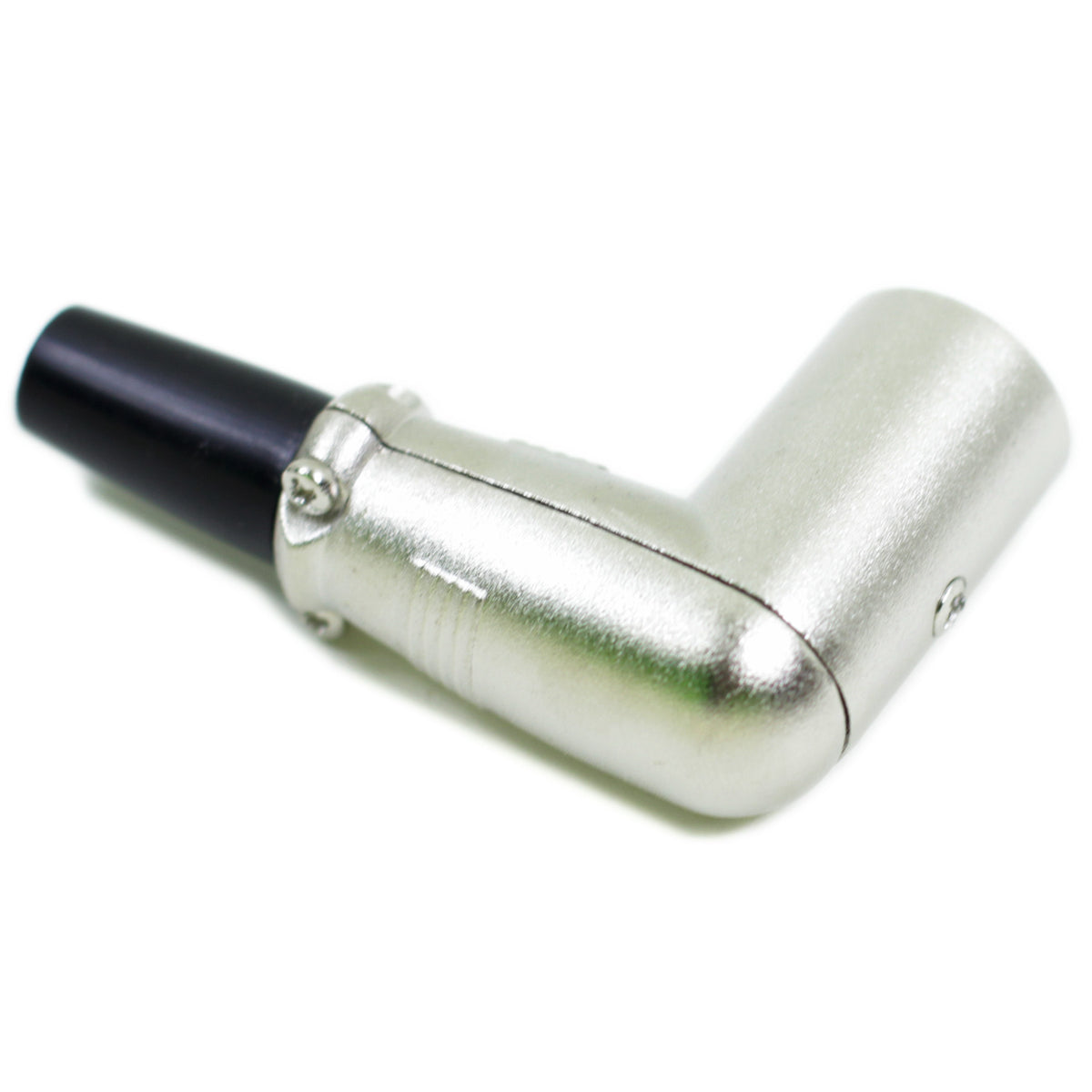 XLR Stecker 90° gewinkelt Metall mit Zugentlastung 3 poliger Audio Winkelstecker