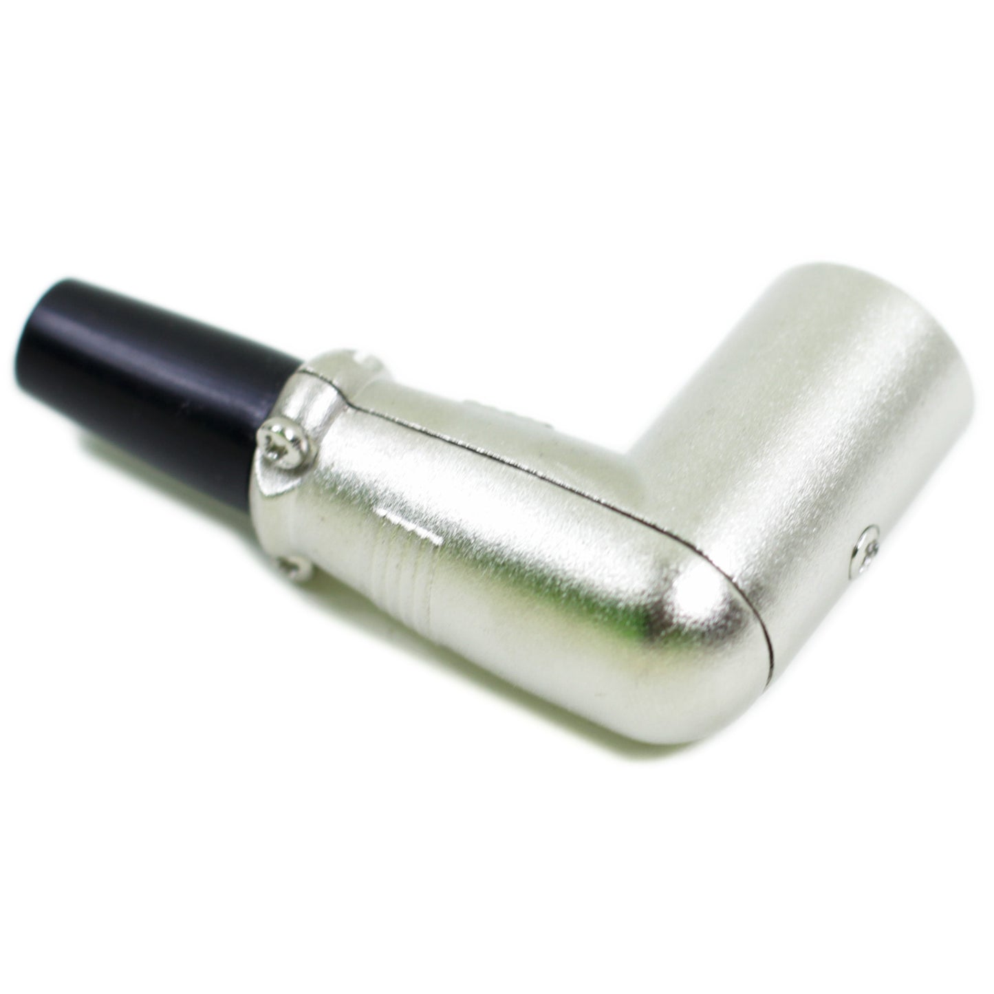 XLR Stecker 90° gewinkelt Metall mit Zugentlastung 3 poliger Audio Winkelstecker