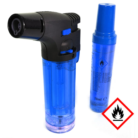 Gasbrenner m. Nachfüllpatrone Blau Flambierbrenner Flambierer Lötlampe Feuerzeug