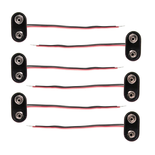 6x Batterieanschluss Kabel 9V Block Batterie Wasserabweisend Batterieclip T-Form