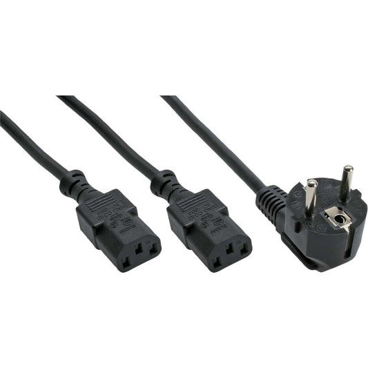 Y Kaltgerätekabel 5 Meter Y-Kabel Stromkabel 2-fach Verteiler Netzkabel 5m 16657