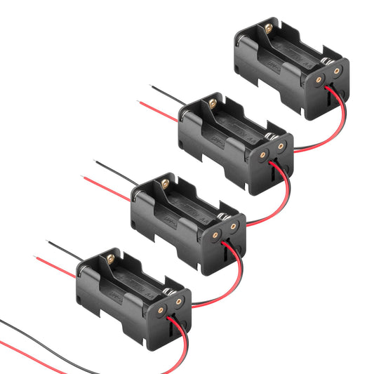 4x Batteriehalter für 4x AA Mignon Zellen Akkuhalter 2x2 Batteriegehäuse LR6 HR6